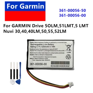 Bilashmart BackShell 1200mAh Battery 361 00056 50 361 00056 00 GARMIN Drive 50LM 51LMT 5 LMT Nuvi 30 40 40LM 50 55 52LM + Tools