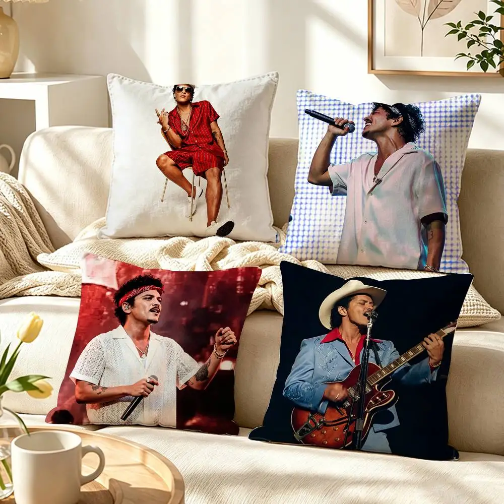 COOL B-Bruno Mars  Pillow Case Pattern Printed Pillowcase For Living Room Sofa Cushion Cover