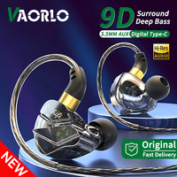 9D Surround HIFI Heavy Bass Headset 3.5MM/Type-C Digital Chip With Mic In-Ear Wired Headphones Music Sports For Samsung Android