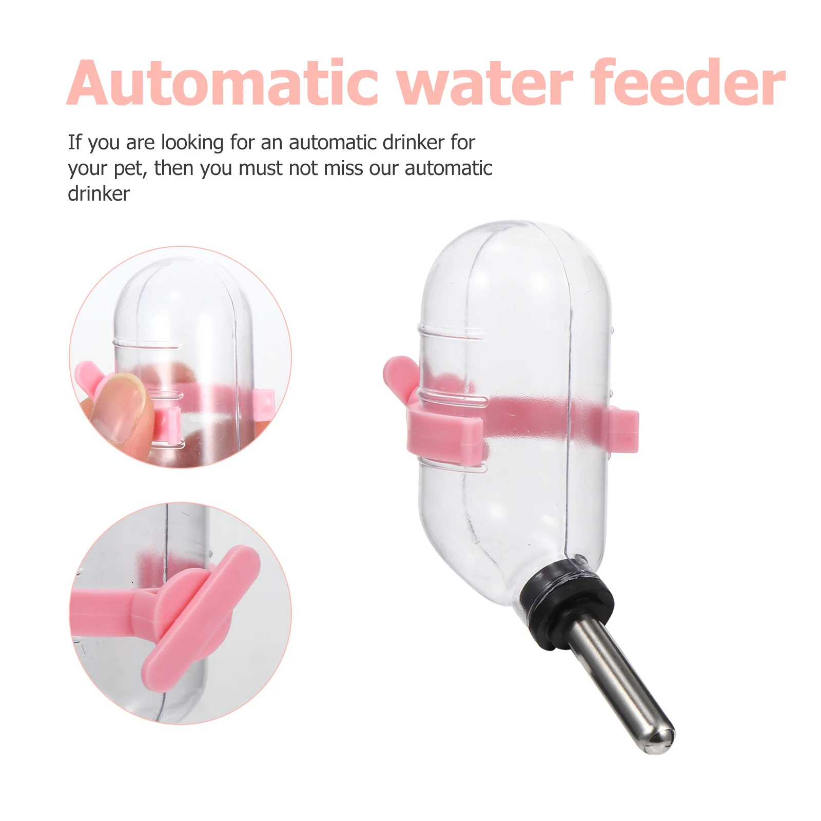 

3Pcs Automatic Water Feeder High-Quality Durable Pet Drinking Fountain 60ml Capacity Leak-Proof Hamster Water Feeder