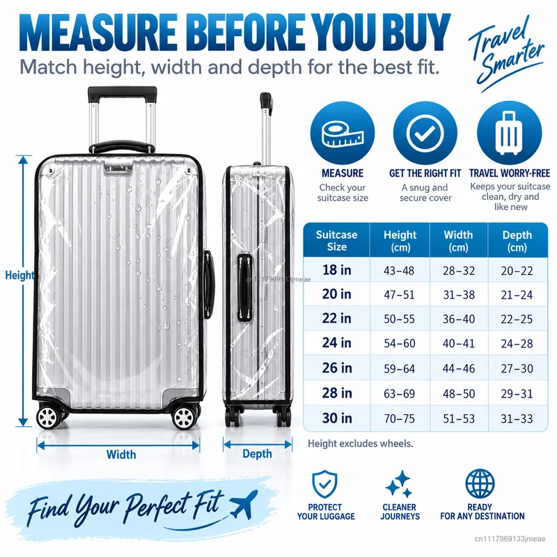 Pelindung Koper Transparan, Pe - Luggage Protective Cover Transparent ulasan dan harga