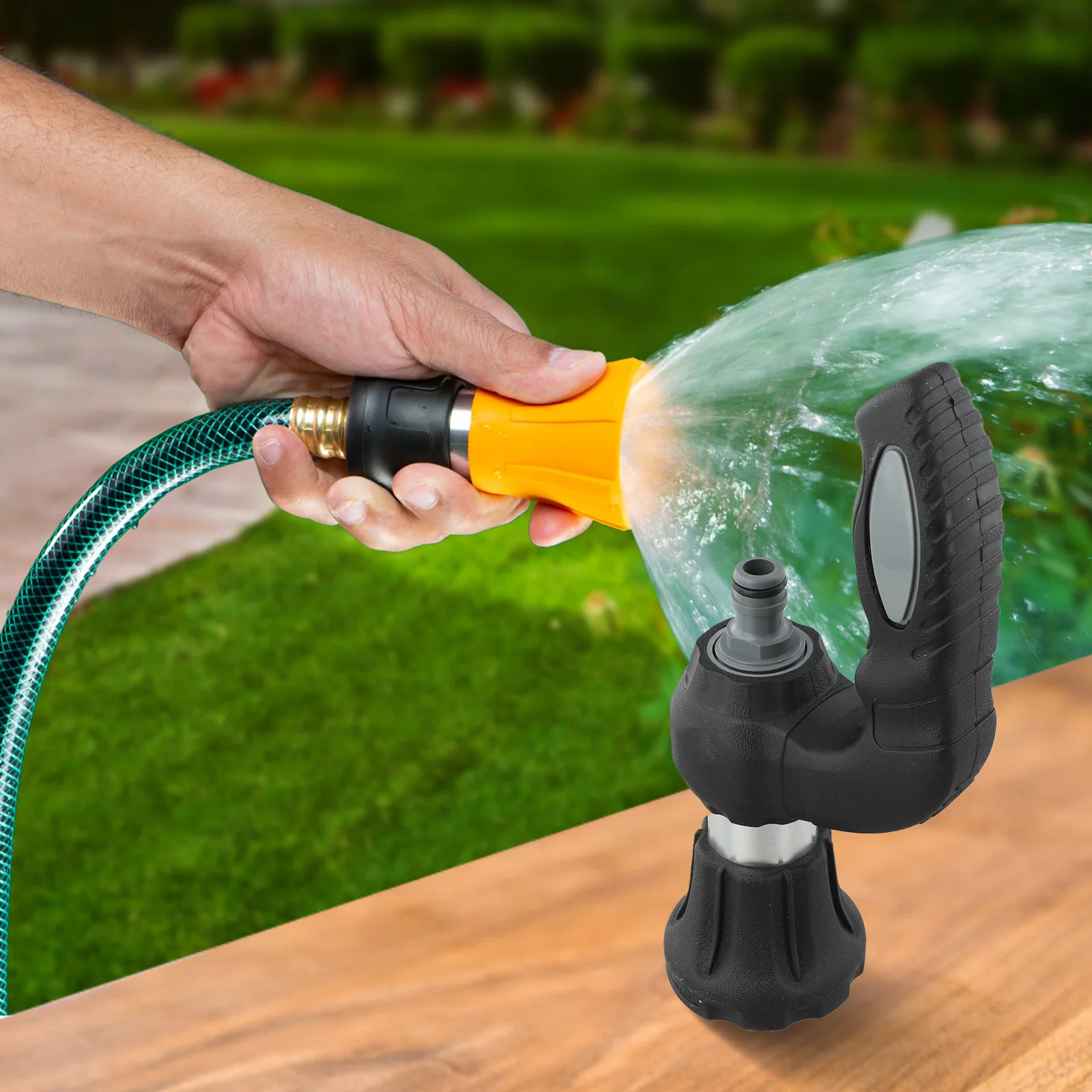 

Садовые инструменты: регулируемый распылитель-пистолет, эргономичный, для садового шланга, с регулируемыми режимами распыления для очистки, регулируемая насадка