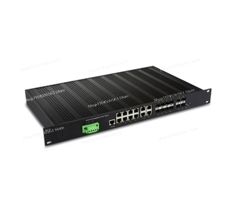 24-Port Gigabit L3 Managed Industrial Switch: 4x10G SFP+ Uplink, -40-75°C, Rack Mount, for Security
