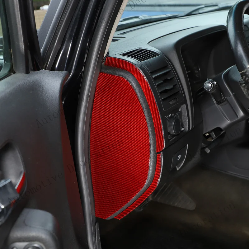 Z+ Red Carbon fiber Door Anti-Collision Trim Sticker For Hummer H3 2005-09