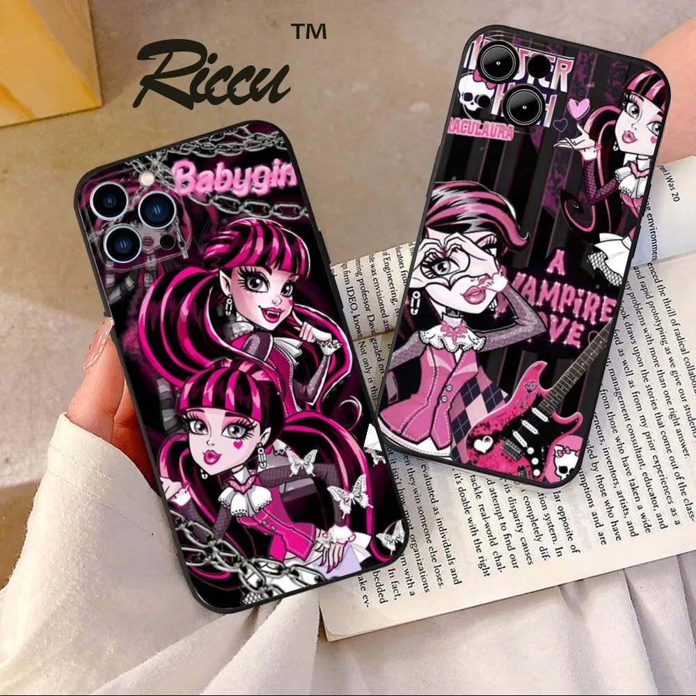 M-Monsters-H-High Anime  Phone Case  For IPHONE 15,13,14,12,Mini ,11, Xr, X ,Xs Pro Max 8, 7 Plus Back Cover