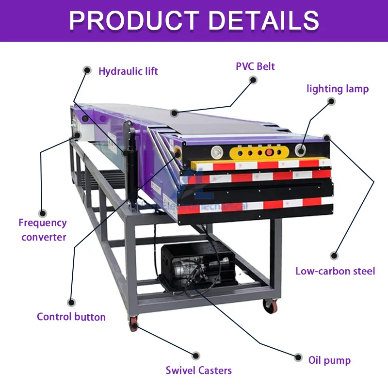 Truck Loading Unloading System for Warehouse Logistics and Cargo Handling Telescopic Belt Conveyor