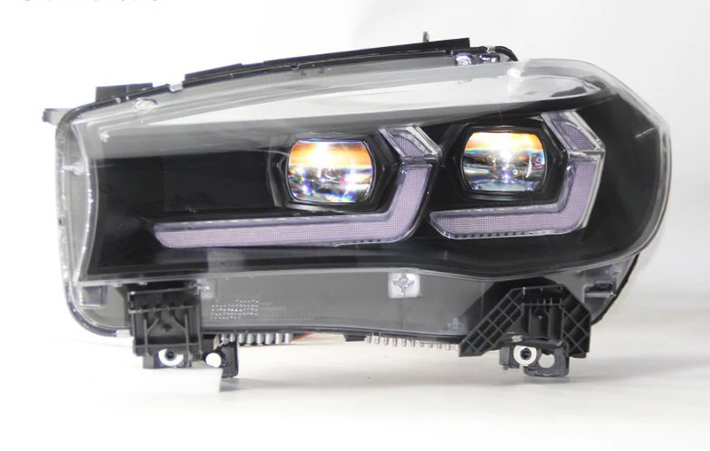 Headlight Assembly Suitable For BMW X5 2011 2012 2013 F15 Retrofit 2023 LED Headlight Streamer Turn Daytime Running Lights