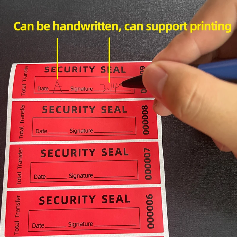 100PCS Red Tamper-proof VOID sticker/Seal Warranty Tear invalid seal label Unique serial number High Security label 90X25mm