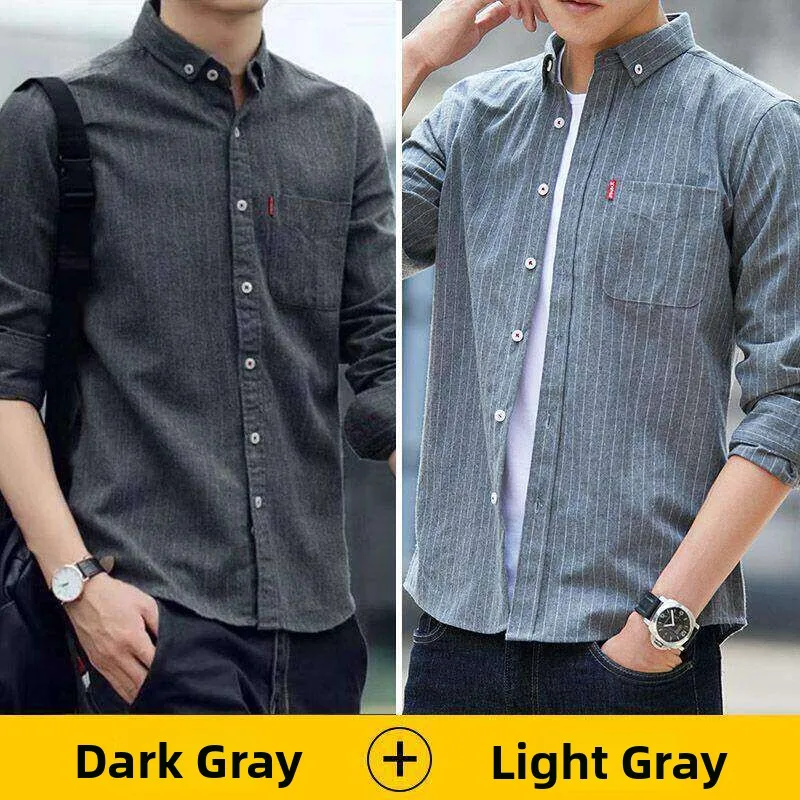Cheap Men's Workwear Shirt Jacket Long Sleeve Striped Work Uniform Summer Resistant to Wear And Dirt Labor Protection Clothes