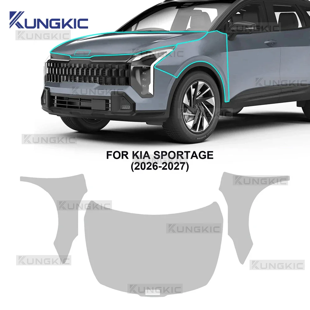 TPU Paint Protection Film PPU Pre-cut Anti-scratch Transparent Body For Kia Sportage 2026 2027 Sticker Font Bumper Accessories