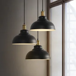 Vintage Retro Loft Pendant Lamp Lampshade E27 Hanging Light Ceiling Chandelier Industrial Living Room Bedroom Kitchen Lighting
