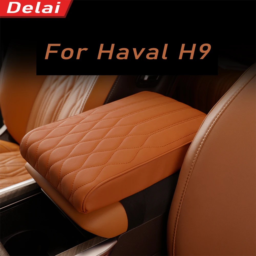 

For Haval H9 2nd 2024 2025 Car Styling Armrest Box Height Increase Pad Leather Protective Cover Auto Accessories