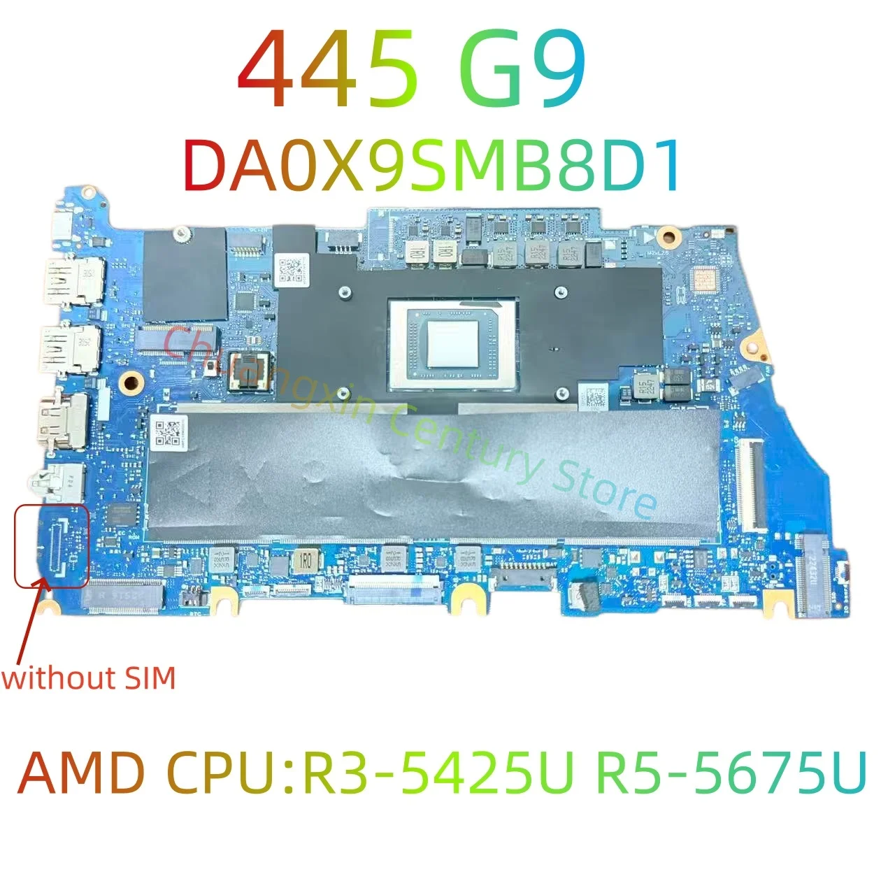 

DA0X9SMB8D1 motherboard Suitable for HP 445 G9 laptop with AMD R3-5425U R5-5675U CPU without SIM 100% testing OK, shipment