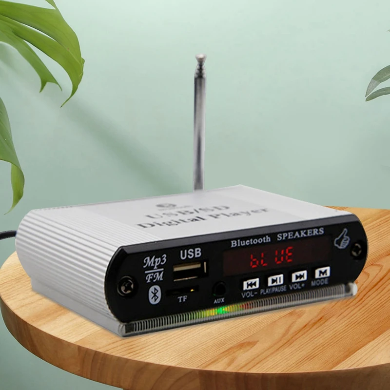 ミニカーUSBデジタル主導のsdオーディオアンプ、mp3デコーダー、sd、mmcカード、uスティック、fmラジオプレーヤー、リモート、12v