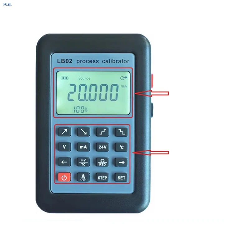 

Precision New LB02 Process Calibrator Color LCD with Frequency RTD PT100 Thermocouple mV 0-10V 4-20mA Signal Generator Function