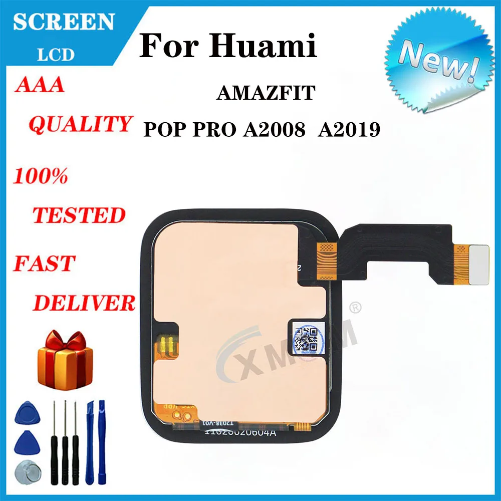 For Huami AMAZFIT Pop Pro A2008 A2019 Smart Watch LCD Display Brand New 1.43 Inch LCD Display with Touch Screen