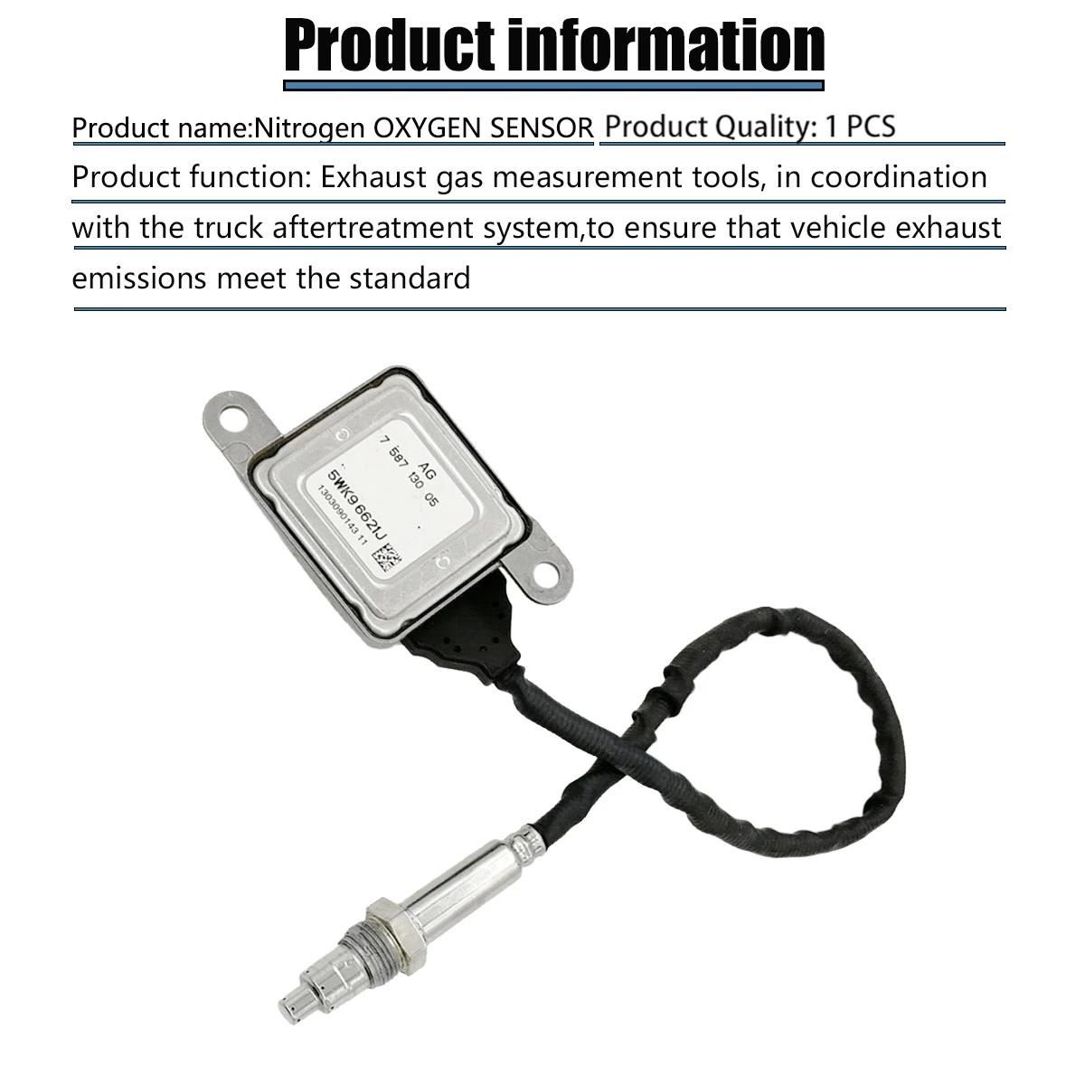 11787587130 Nitrogen Oxide Sensor For BMW E81 E82 E87 E88 E90 E91 E92 E93 Nox Sensor 11787587129 5WK96621K 5WK9 6621K  5WK96621J