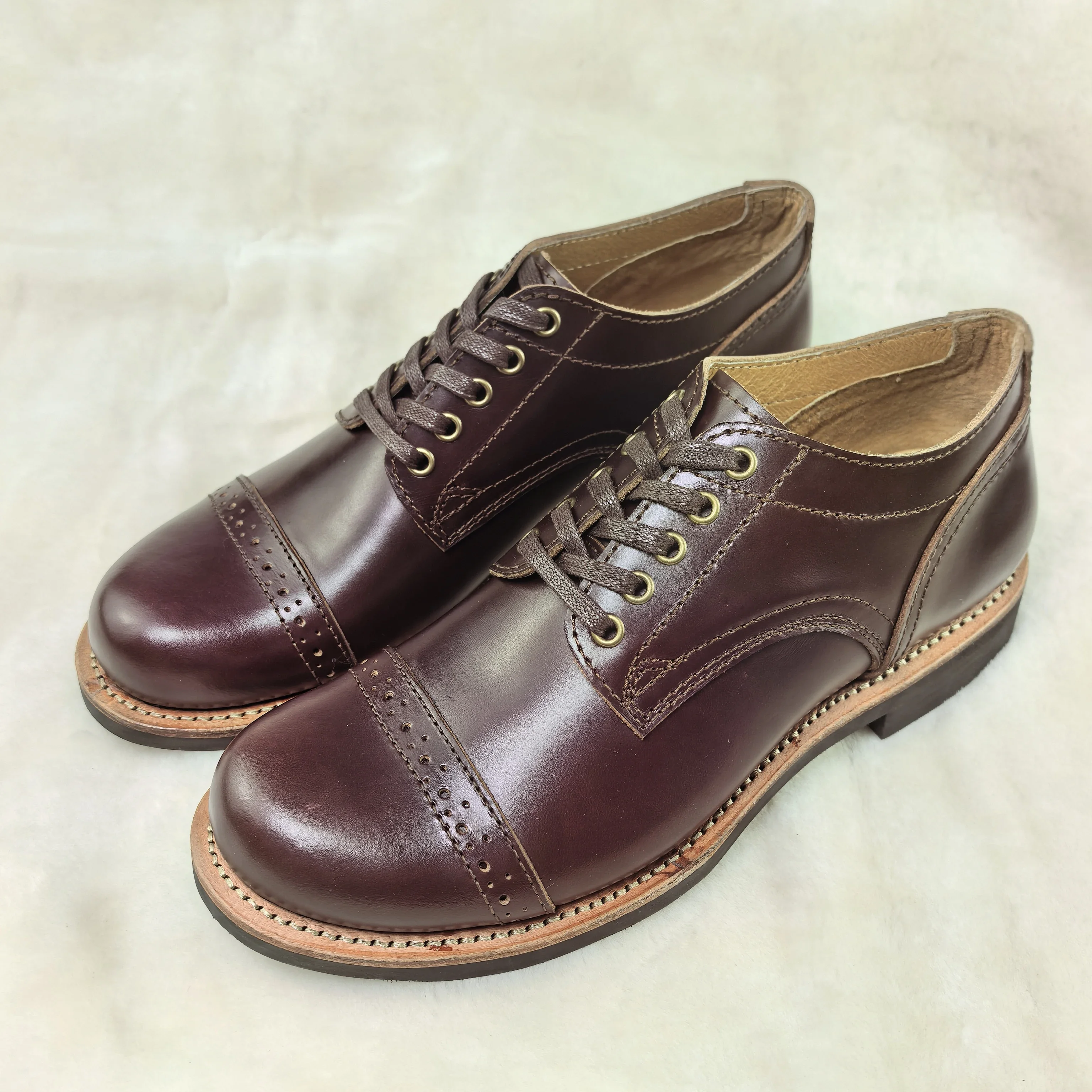 Men's Goodyear-Stitched Three Joint Top Layer Cowhide Men's Boots, Casual Work Men's Shoes