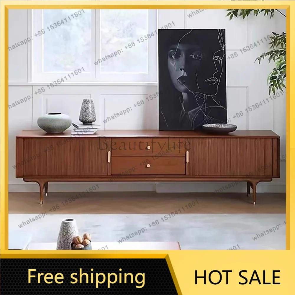 zj.Retro Luxury Tv Stand Unique With Drawer Vintage Living Room Tv Stand Simple Design Tv Schrank Wohnzimmer Home Furniture