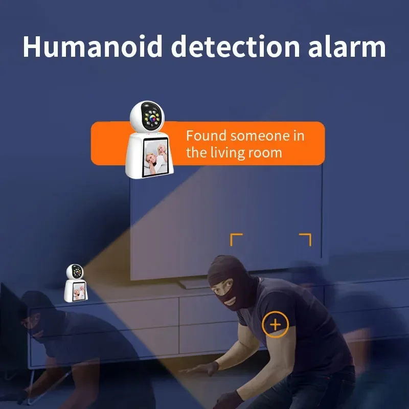 Smart Video Call Camera 2.8inch 3MP HD Two-way Video One-touch Call Infrared Night Vision Wifi Motion Detection Alarm Push Voice