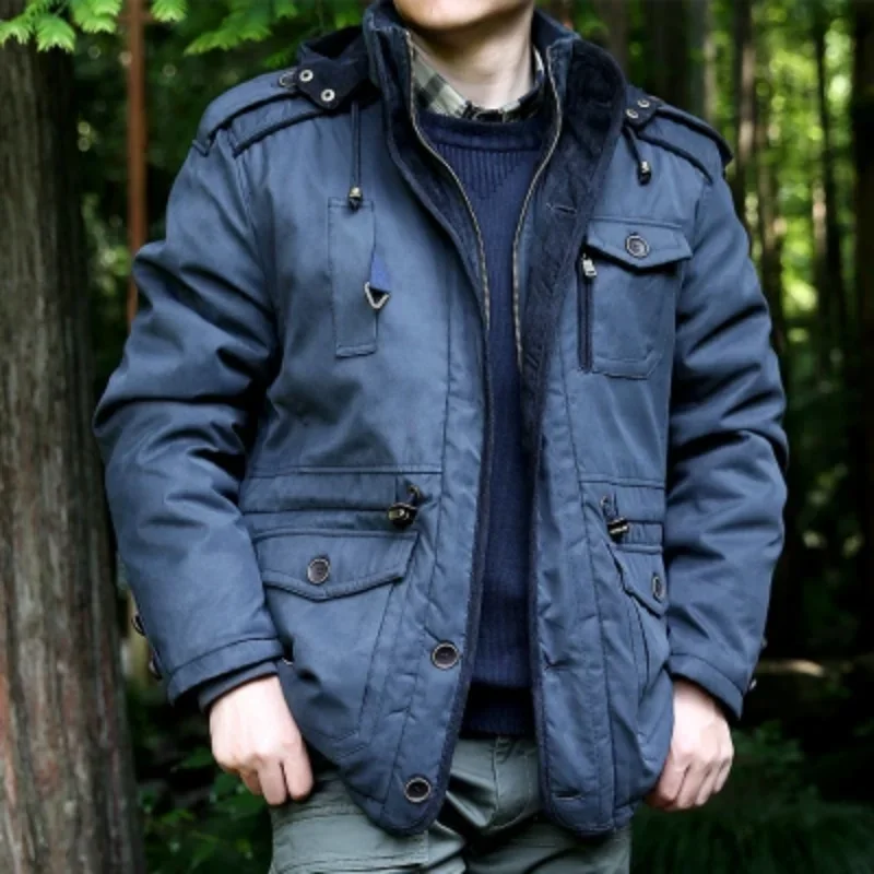 

Outdoor Coat Thermal Thick Jacket Men Military New Jacket Parkas New Coat Men's Thermal Hooded Casual Winter Men's Pile Jacket