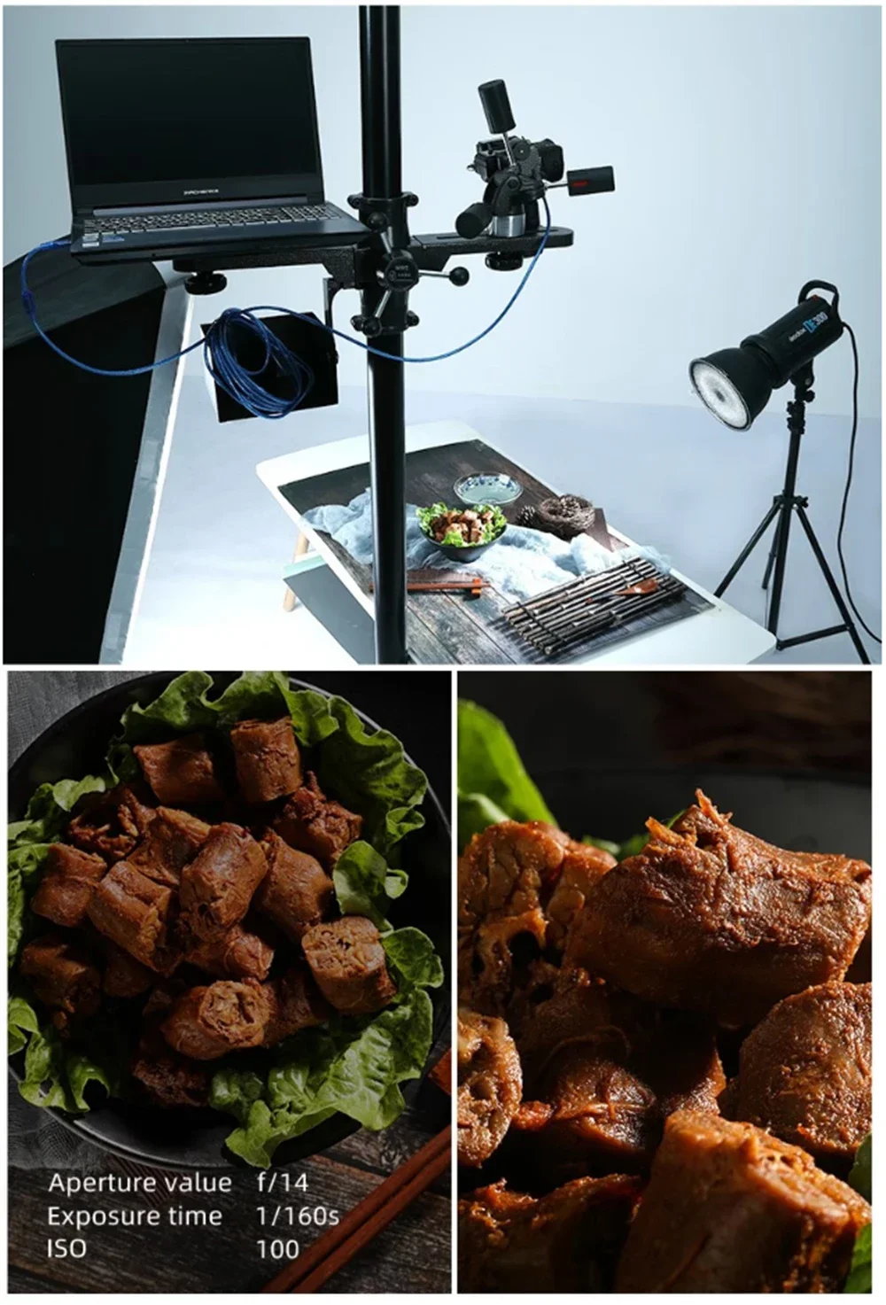 Photography Studio Stand, Tripod With 20KG Loading Capacity,Working Height 45-175cm,Can Put a Laptop