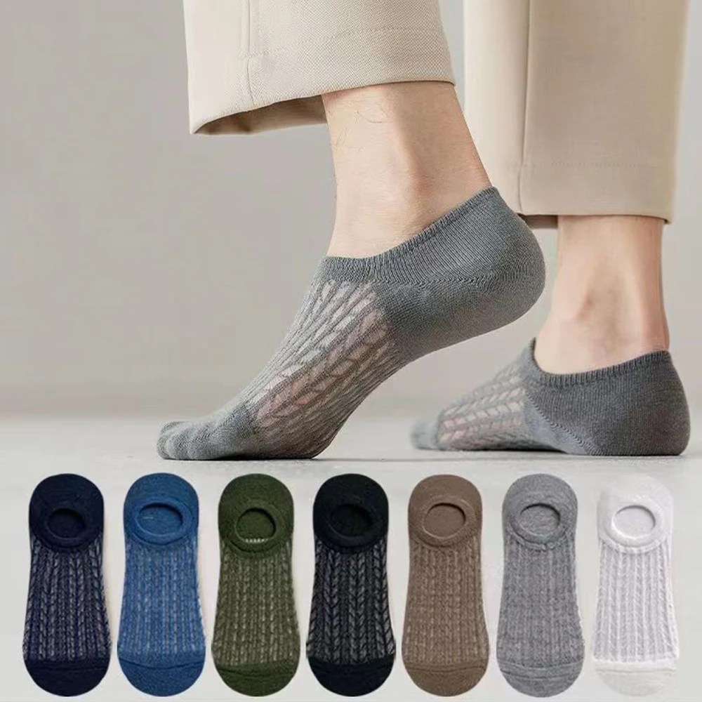 Ankle Boat Socks for men Foot Invisible Socks Men's Socks Thin Casual Solid Fashion Mesh calcetines hombre носки мужские meia