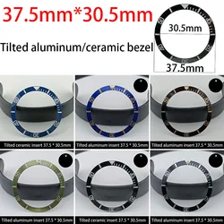 Tilted ceramic/aluminum frame insert 37.5 * 30.5mm  replace watch accessories parts watch case  replace accessories watch ring