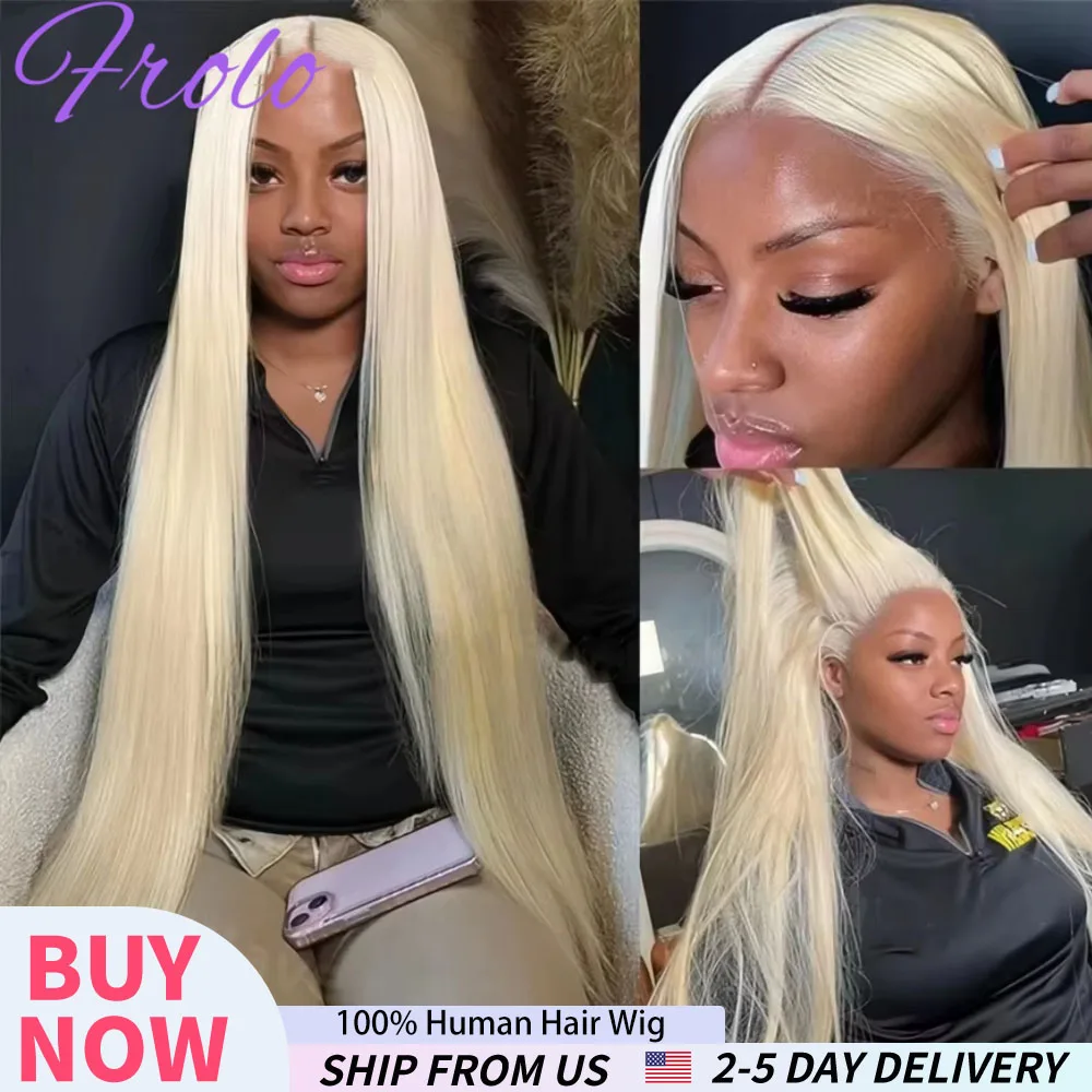 

613 Блондинка 13x6 HD Кружевные фронтальные парики 40-дюймовые прямые парики из натуральных волос 613 Парики из натуральных волос на кружеве для женщин могут быть окрашены