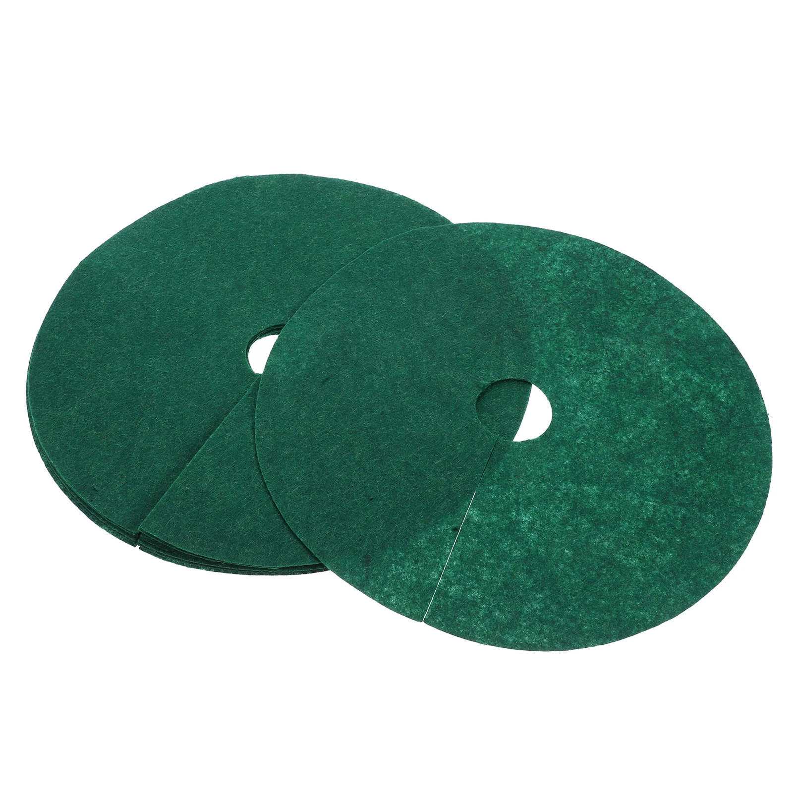 

10 Pcs Grass Cloth Fabric Root Barrier Non-woven Mulch Mat Straw Tree Ring Garden