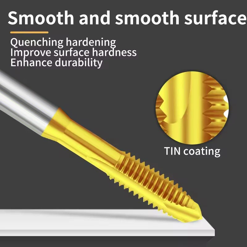 Tarauds à filetage mécanique ZUANTONG HSSE-M35 à pointe spirale norme JIS UNC 2-56 3-48 4-40 6-32 8-32 10-24 12-24 1/4 3/8