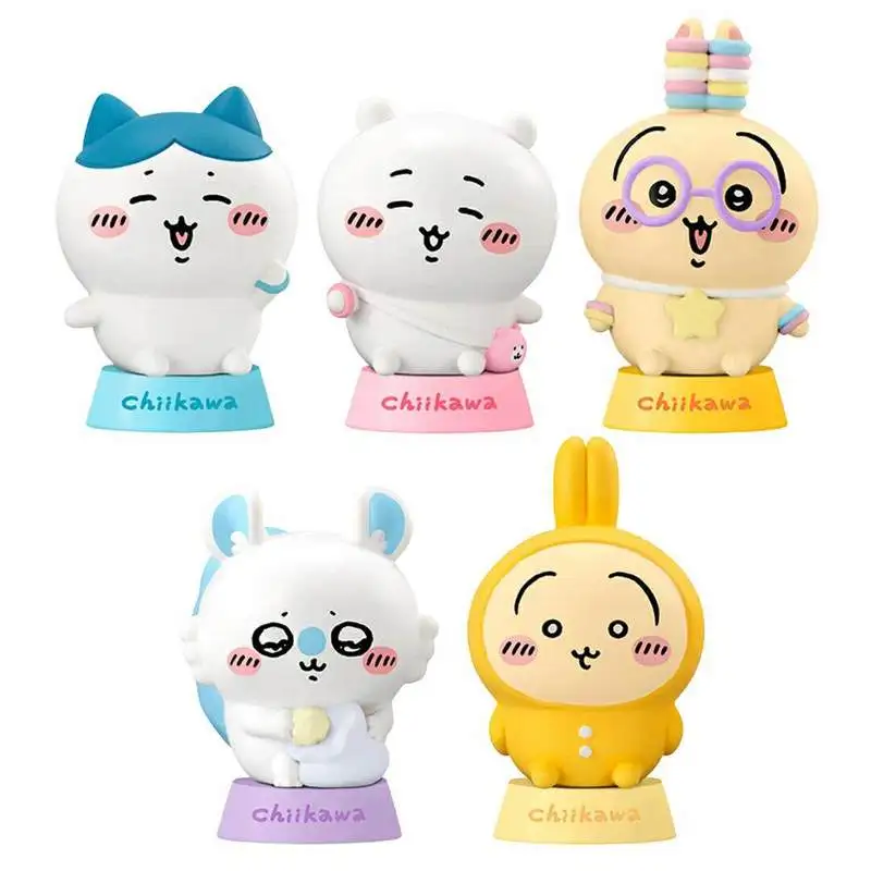 Bandai Chiikawa Anime Night Light Figure Shokugan Usagi Hachiware Cute Mini Collectible Desktop Bedroom Lamp For Anime Fans view 4