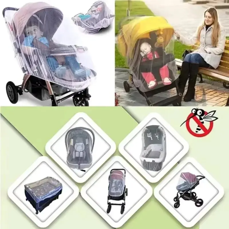 Baby Stroller Mosquito Net Outdoor Anti Mosquito Nets Indoor Babies Sleep Summer Pram Insect Shield Net Infants Breathable Net