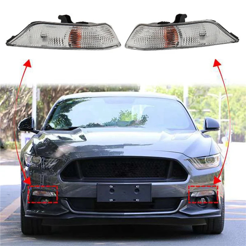 Auto vorne links Stoßstange Ecke Blinker sequentielle Lichter Anzeigelampe mit Glühbirnen für Ford Mustang 2015 2016 2017