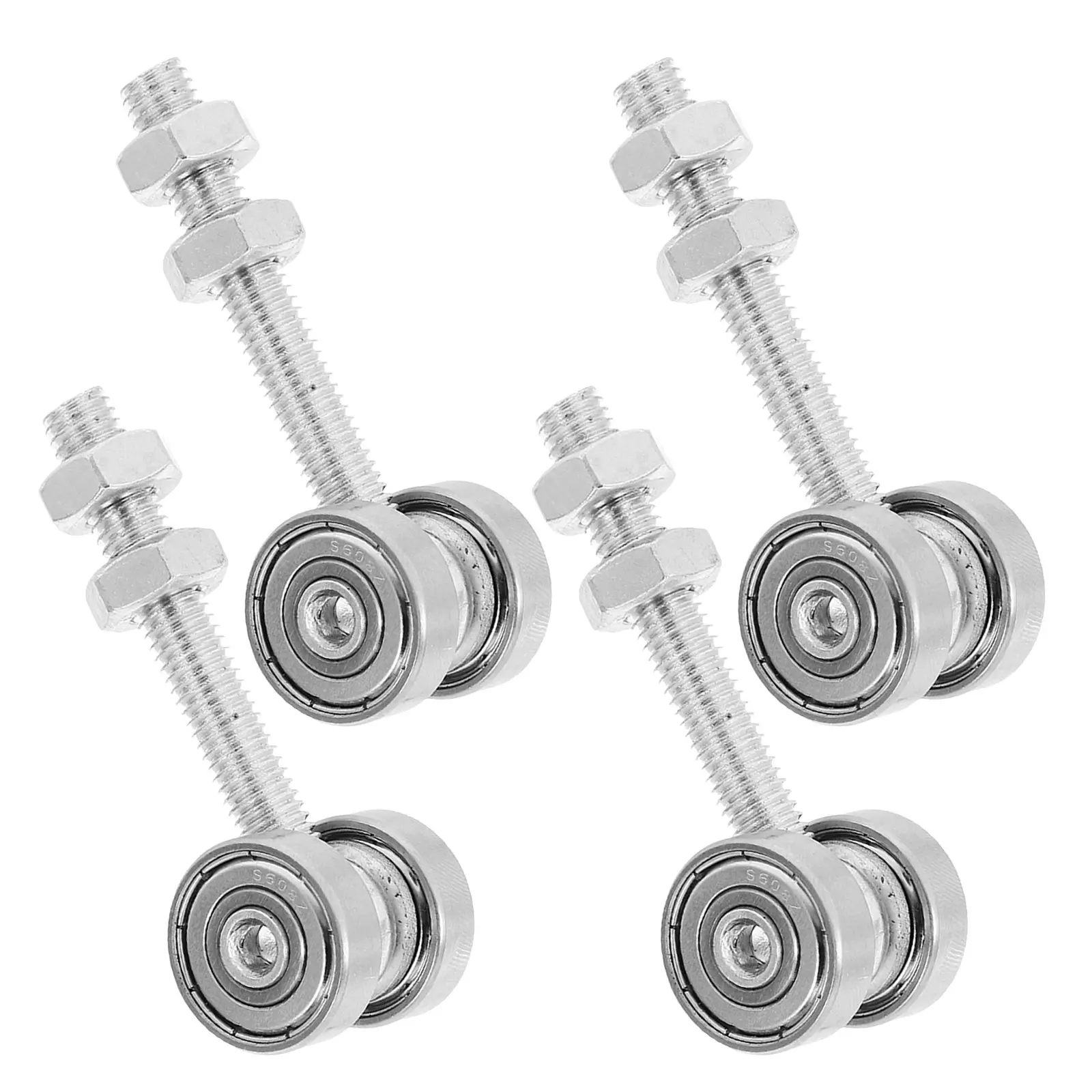 

Комплект из 4 роликов для раздвижных дверей с двойными подшипниками: плавный и бесшумный ход, усиленные, для шкафов, гардеробов, амбарных и патио дверей