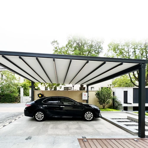 Customized Outdoor Garage Awning Car Patio Covering Aluminum Electric Carport Canopy Roof Shade For Car Parking