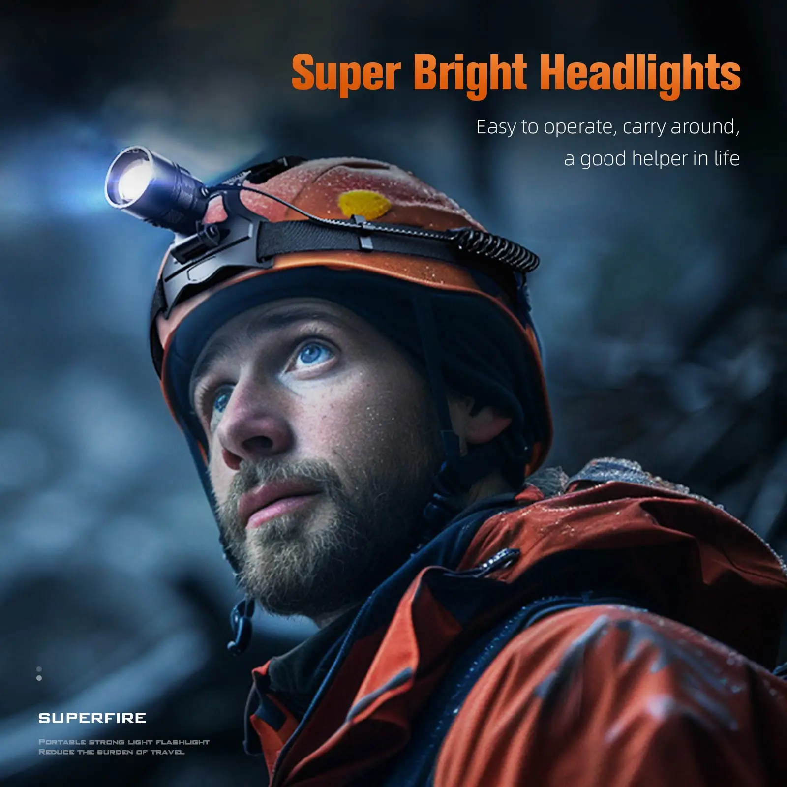 SUPERFIRE HL77-C Led Headlamp Zoomable USB Rechargeable Powerful Sensor Headlight Waterproof 18650 Super Bright Head Flashlight