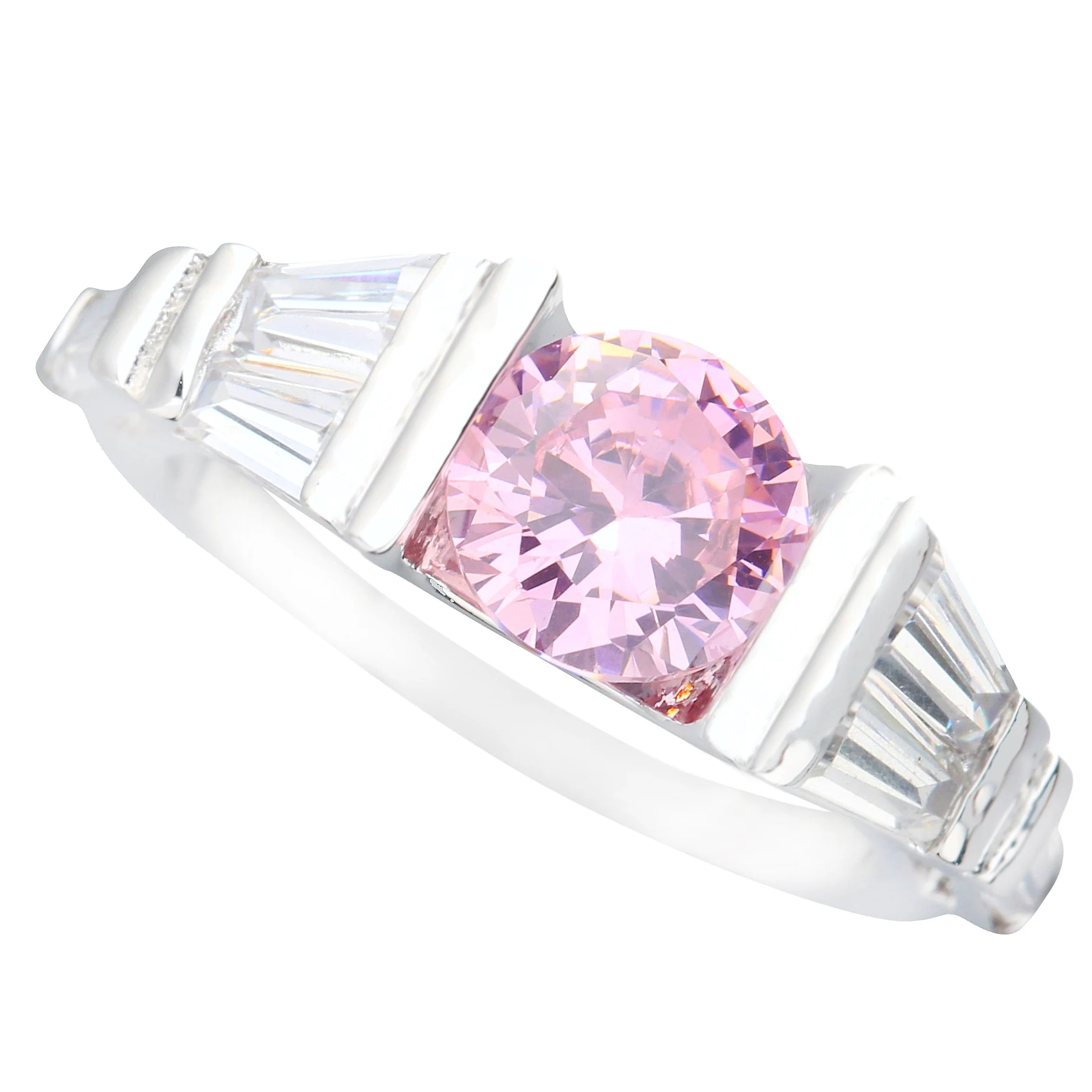 7*7mm Pink Kunzite6 925 Sterling Silver Ring Q0738-F