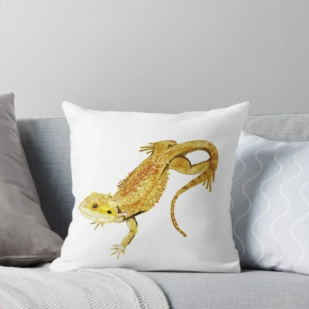 Bearded Dragon Lizard Throw Pillow Throw Pillow Room decorating items Throw Pillow Covers