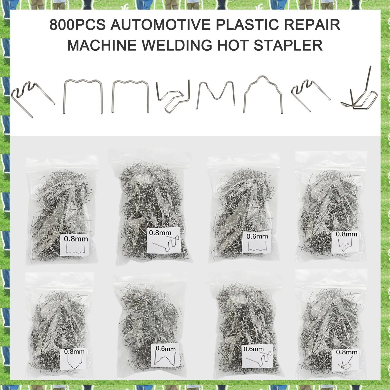 

FTS 800PCS Automotive Plastic Repair Standard Pre Cut Wave Staples Bumper Bodywork Repairs Machine Welding Hot Stapler