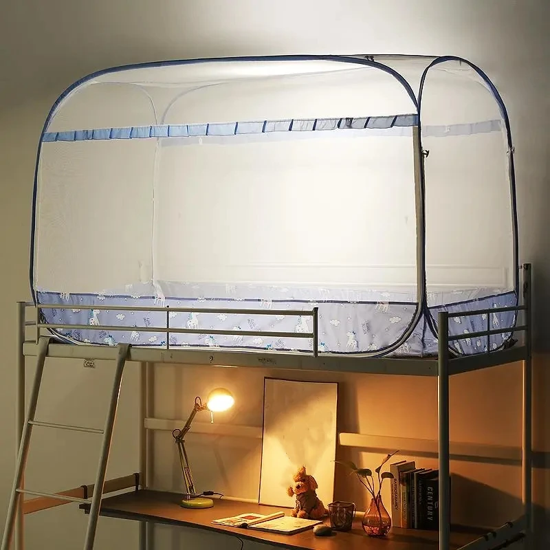 

Fully Enclosed Student Dormitory Yurt Mosquito Net Upper Lower Bunk Mosquito Net Three Door Single Bed Children's Mosquito Net