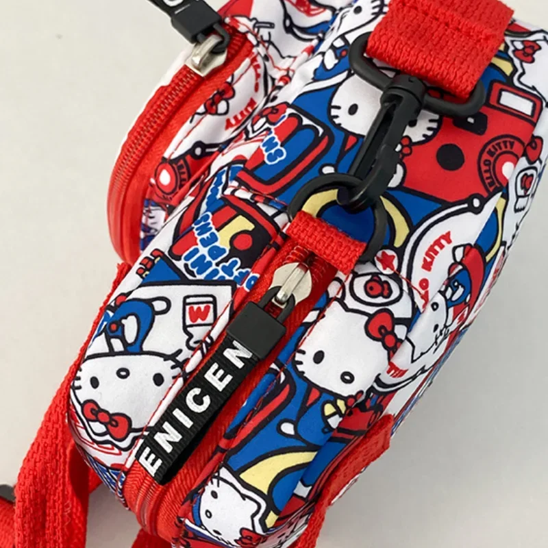 Sanrio HelloKitty Messenger Bag Anime Cartoon Cute Printing Fashion Leisure Crossbody Bag Torba na ramię Regulowany pasek na ramię