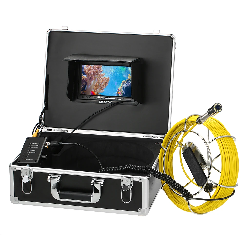 กล้องตรวจสอบท่อระบายน้ำ 30/20 เมตร Lixada IP68 กันน้ำ กล้องเอนโดสโคปอุตสาหกรรม ระบบตรวจสอบบอร์สโคป กล้องงู