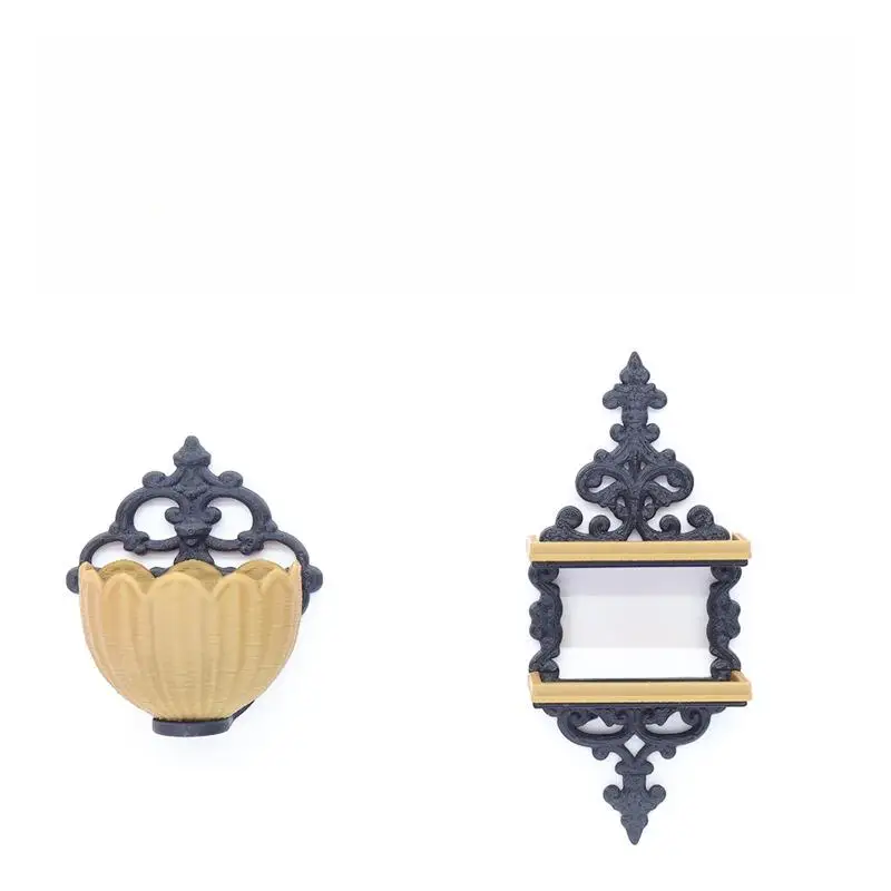 

1Pcs 1 12 Miniature Dollhouse Wall Shelf Storage Rack with Flower Basket for DIY Kids Home Decor
