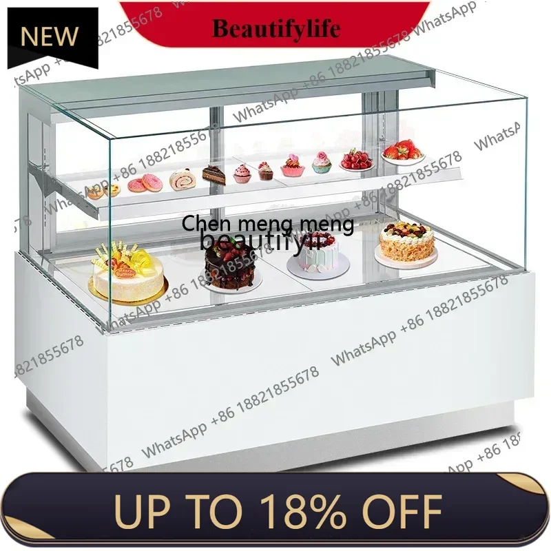 

Infinity right-angle cake cabinet, refrigerated display cabinet, commercial fruit dessert, air-cooled fresh-keeping freezer
