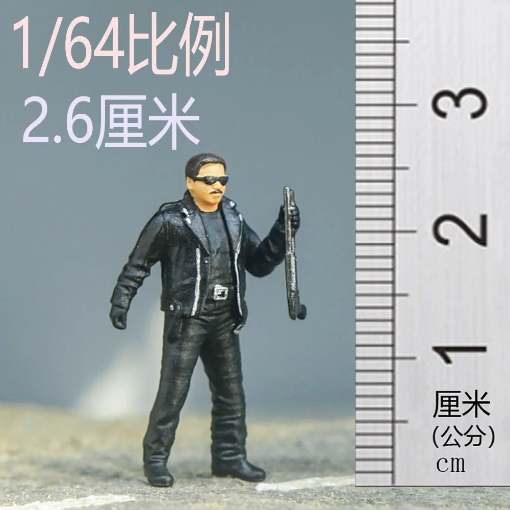 2.6 Cm 1/64 Uncle Da Terminator Character Flower Bonsai Miniature Landscape Model Ornament Handmade
