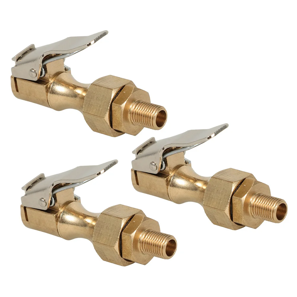 

3Pcs Tire Chuck Clip Durable Locking Air Chuck Quick Connect for Tire Inflator Car Motorcycle Truck Inflate Locking Chuck,