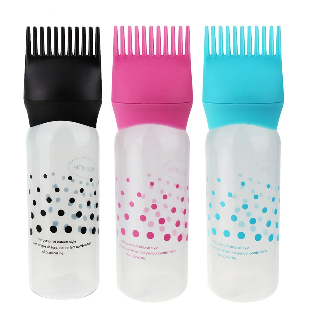 

Plastic Shampoo Bottle Oil Comb Dispensing Applicator Bottles 3 Colors Big Capacity Salon Hair Coloring Hair Styling Accessories