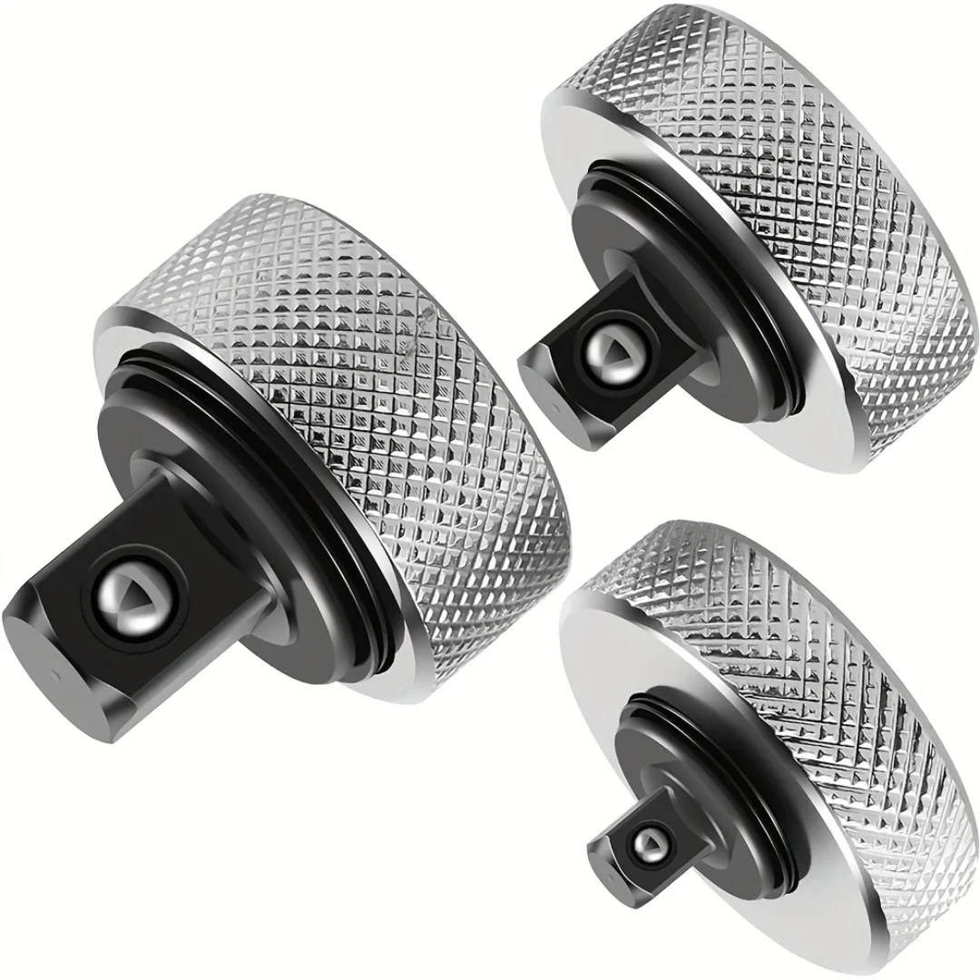 3pcs Adjustable Ratchet Wrench Set  Quick and Labor-saving Aluminum Alloy Small Portable Ratchet Wrench 1/2'' 3/8'' 1/4'' Socket
