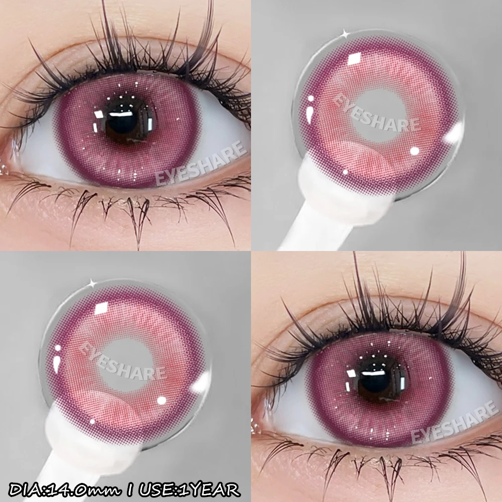 EYESHARE 1 Paar Farbe Cosplay Rosa Kontaktlinsen Rote Linsen Lila Augen Kontakt Halloween Schönheit Make-Up Linsen Anime Zubehör